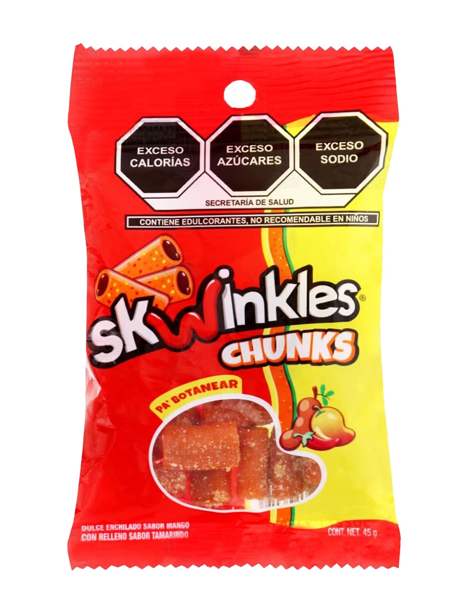 Dulce enchilado Skwinkles chunks con 45 g Dulce enchilado Skwinkles chunks con 45 g