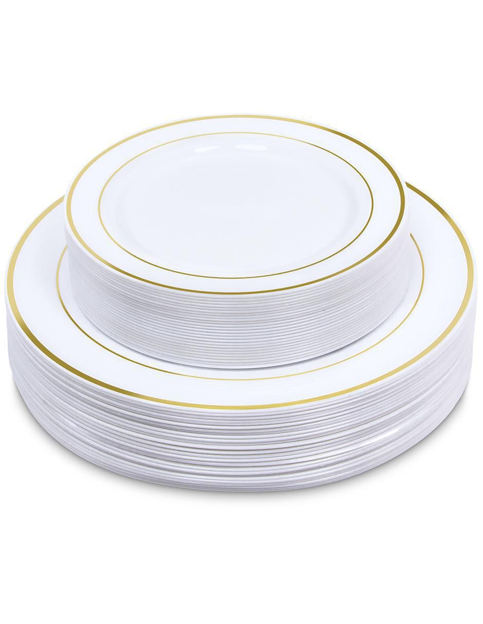 Plato fiesta de plástico 50 piezas
