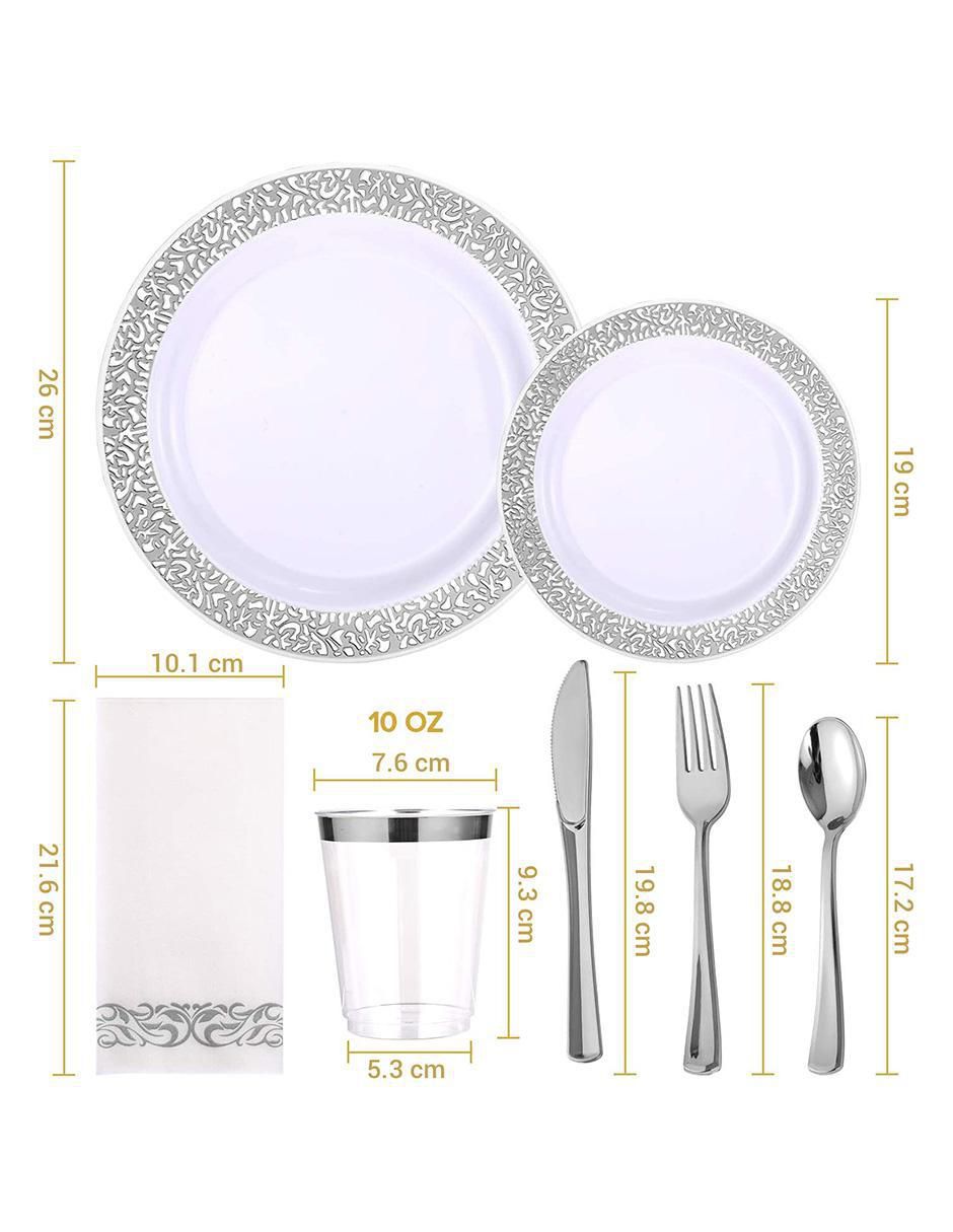 Vajilla para fiesta berry hip desechables de plástico para 25 personas 3