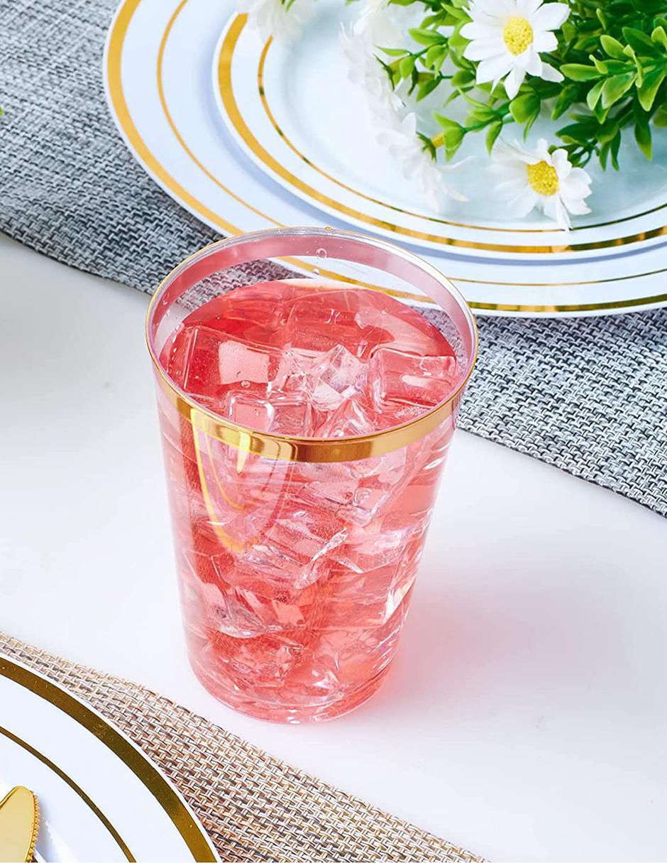 Set de vasos para agua Desechables Berry Hip con 100 piezas 2