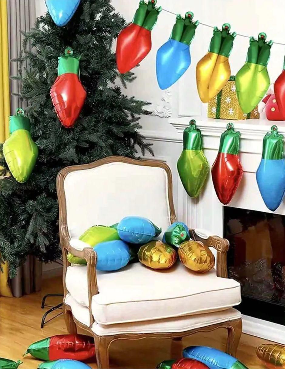 Globo metálico de navidad