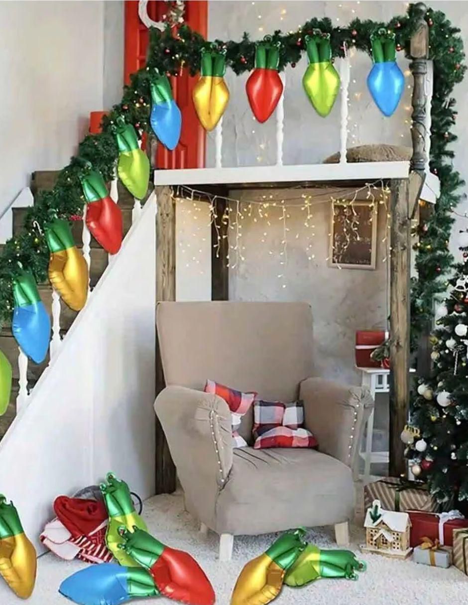 Globo metálico de navidad