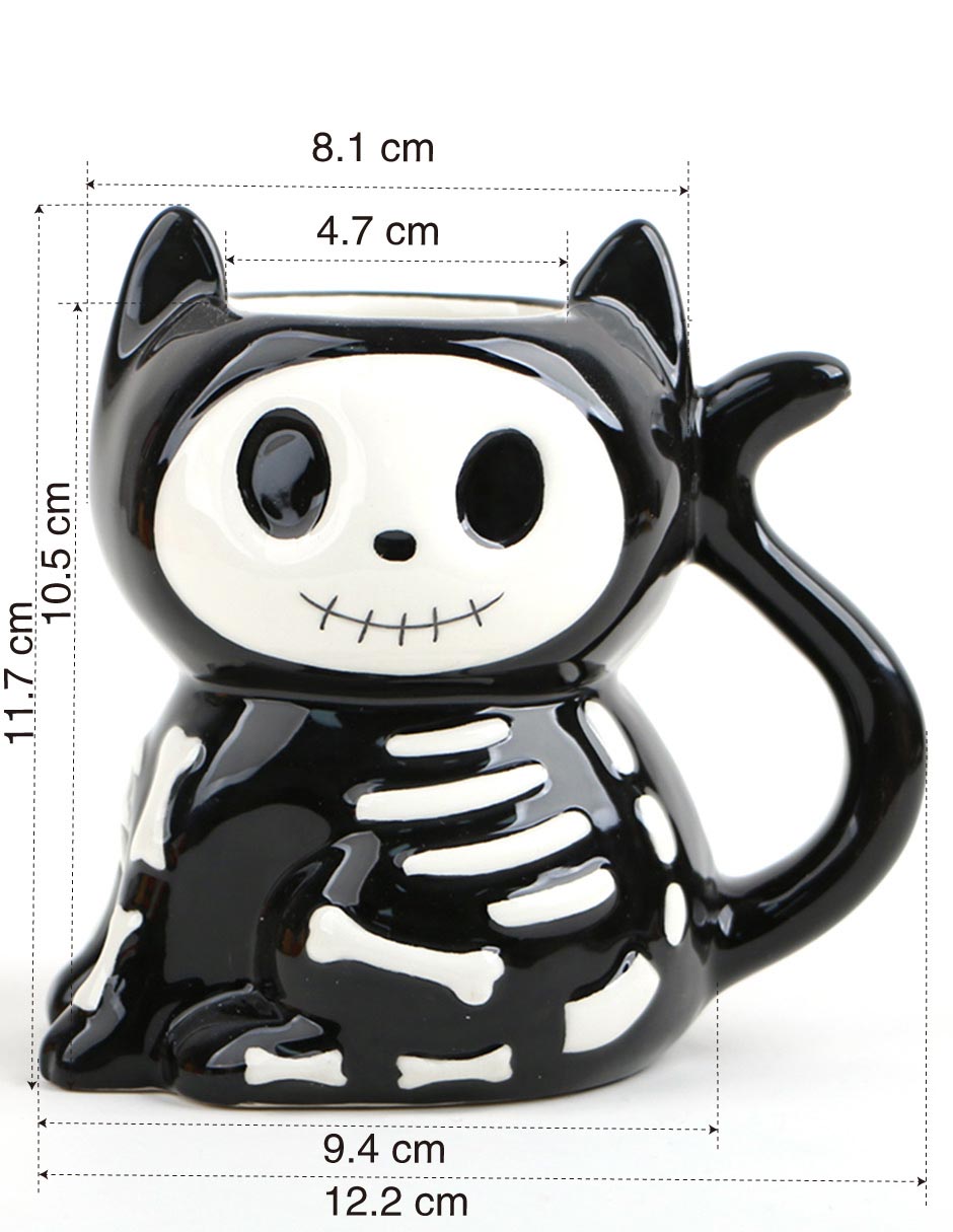 Taza americana halloween gato 2 piezas 9