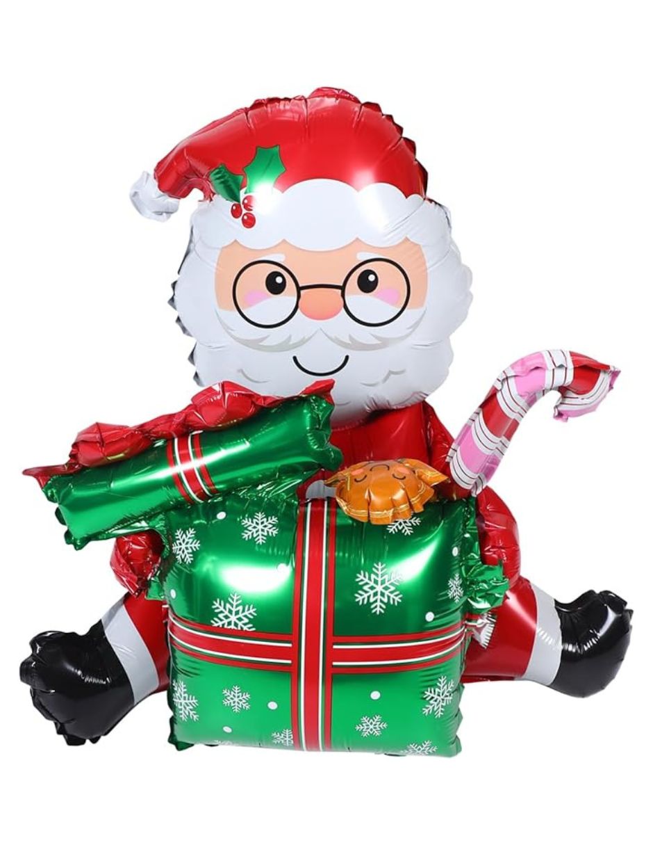 Globo metálico de santa claus