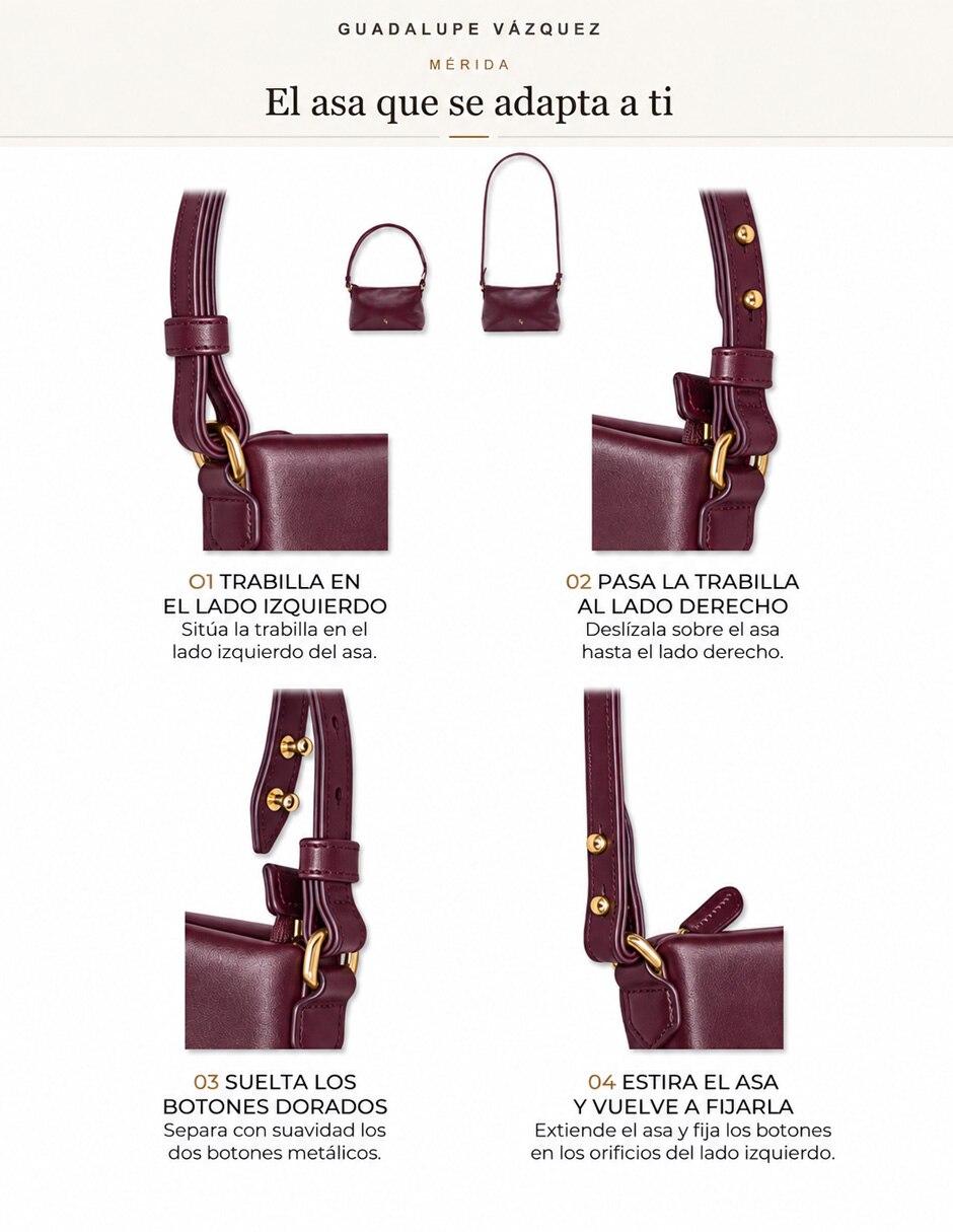 Bolsa crossbody mérida 02 + milán 01 de piel para mujer 11