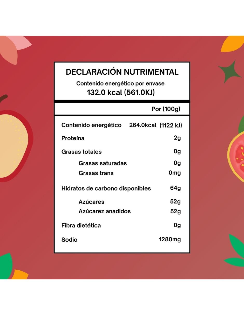 Gomitas enchiladas frutas con 50 g 3